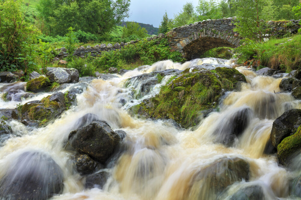 Rushing Water, Ashness Bridge, Lake District, Cumbria, England