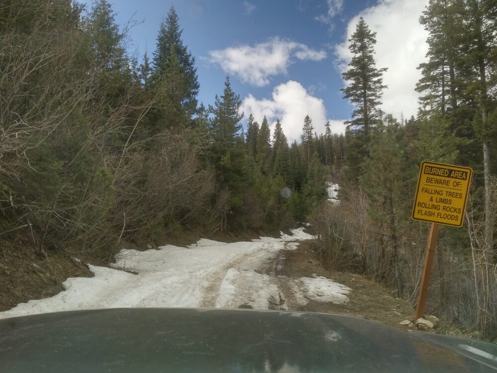 Snow Blocks The Way, Nr Lake Cascade, Idaho