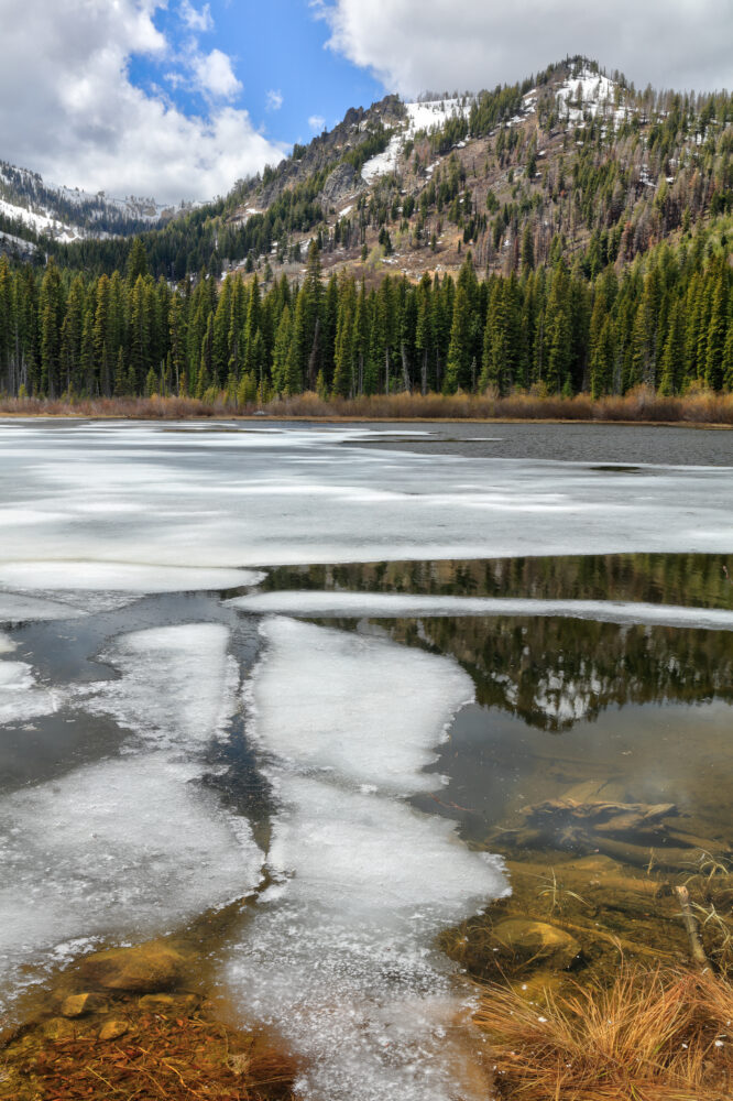 Ice On The Lake, Nr Lake Cascade, Idaho