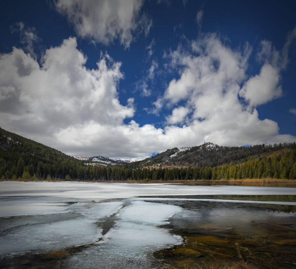 Ice On The Lake, Nr Lake Cascade, Idaho