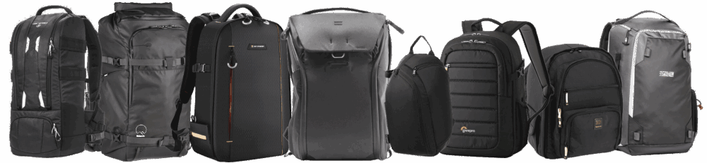 assorted camera backpacks