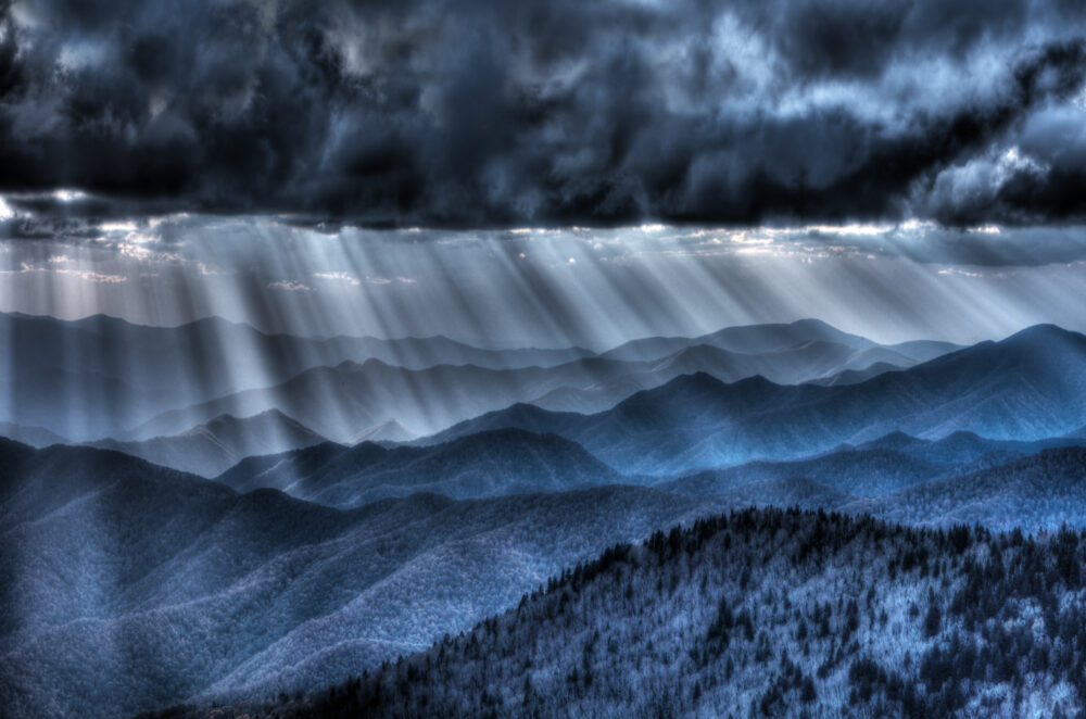 Blue Ridge Mountains In Blue