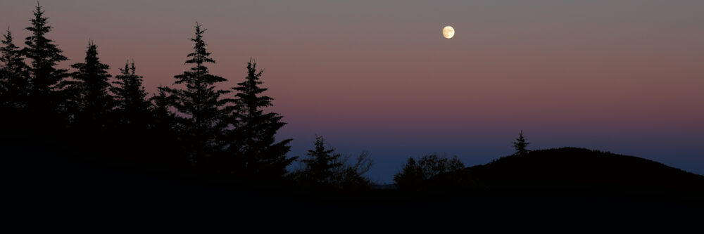 Silhouette Of The Skyline, Moon Over West Virginia