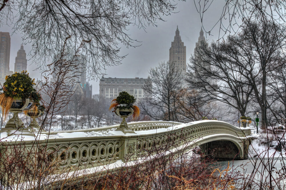 Bow Bridge, New York CIty In The Snow