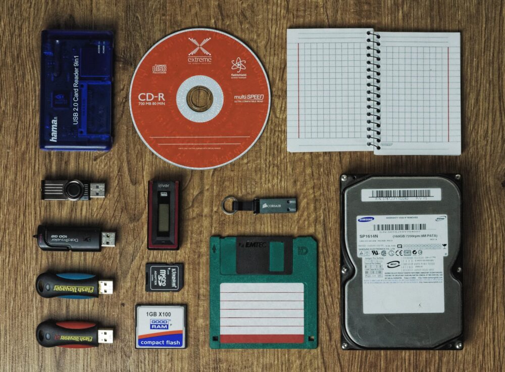 A selection of backup media