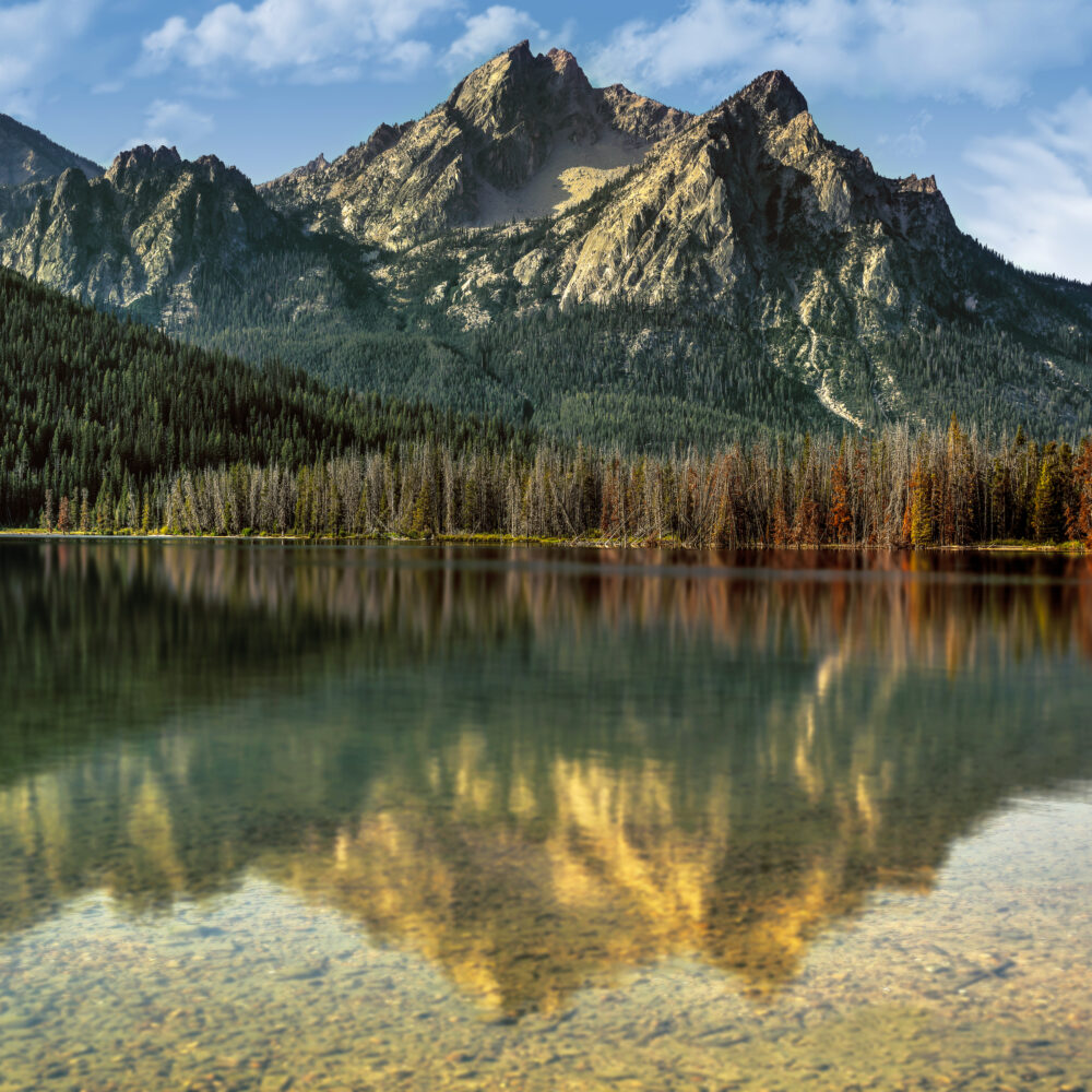 Stanley Lake And McGown Peak, Sawtooth Mountains, Stanley, Idaho