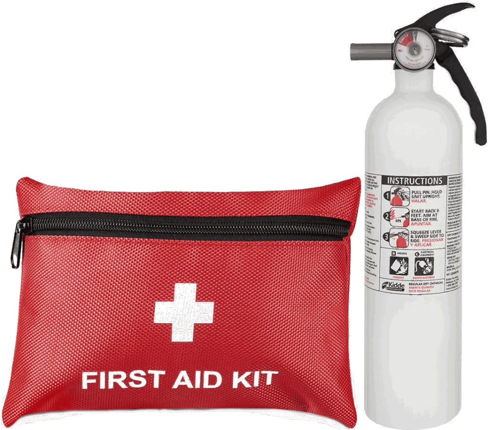 First Aid Kit And Fire Extinguisher
