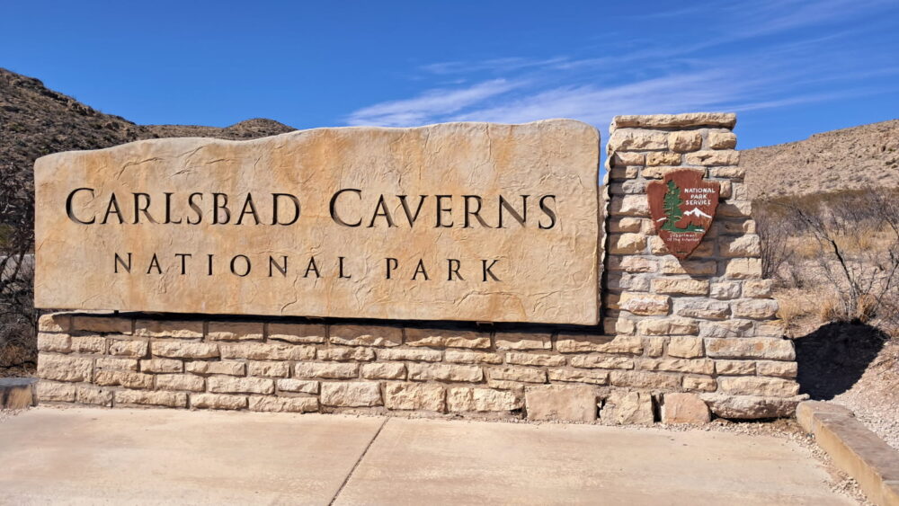 National Park Sign, Carlsbad Caverns National Park, New Mexico