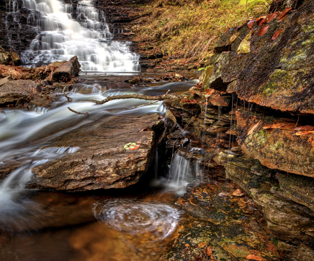 Bubble Swirl At FL Ricketts Falls In Autumn At Ricketts Glen State Park PA By MrsFaceless
