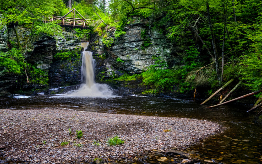 Deer Leap Falls On Dingmans Creek At George W Childs Park, Delaware Water Gap National Recreation Area, Pennsylvania