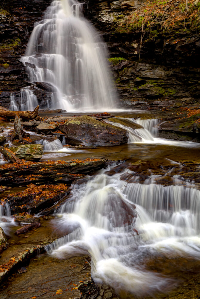 Ozone Falls In Autumn At Ricketts Glen State Park PA