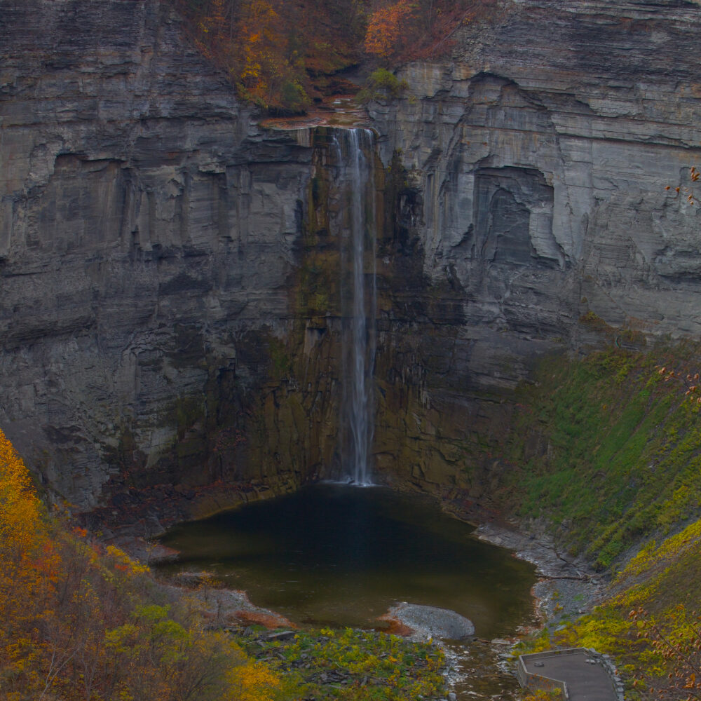 Autumn Falls At Taughannock Falls, Taughannock Falls State Park, Finger Lakes Region, NY